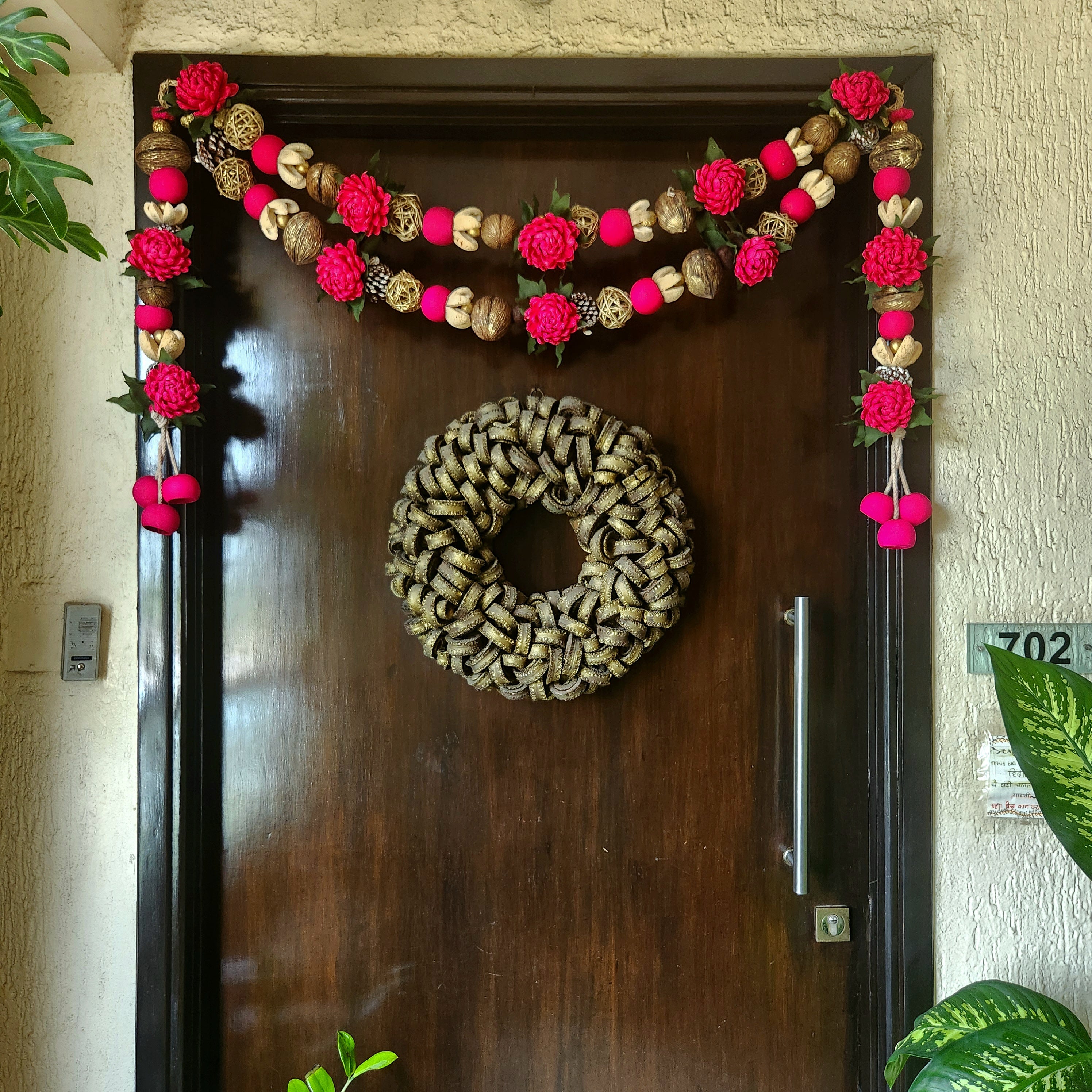 Red Flower toran for main door