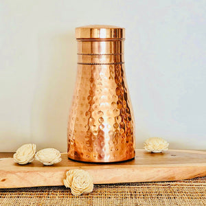 Bedside Copper Bottle with in-built glass